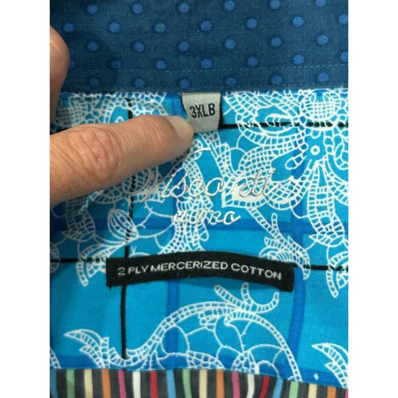 Visconti Uomo Striped Long Sleeve Button Front Shirt Multi Sz 3XLB Rainbow Work - Picture 5 of 10